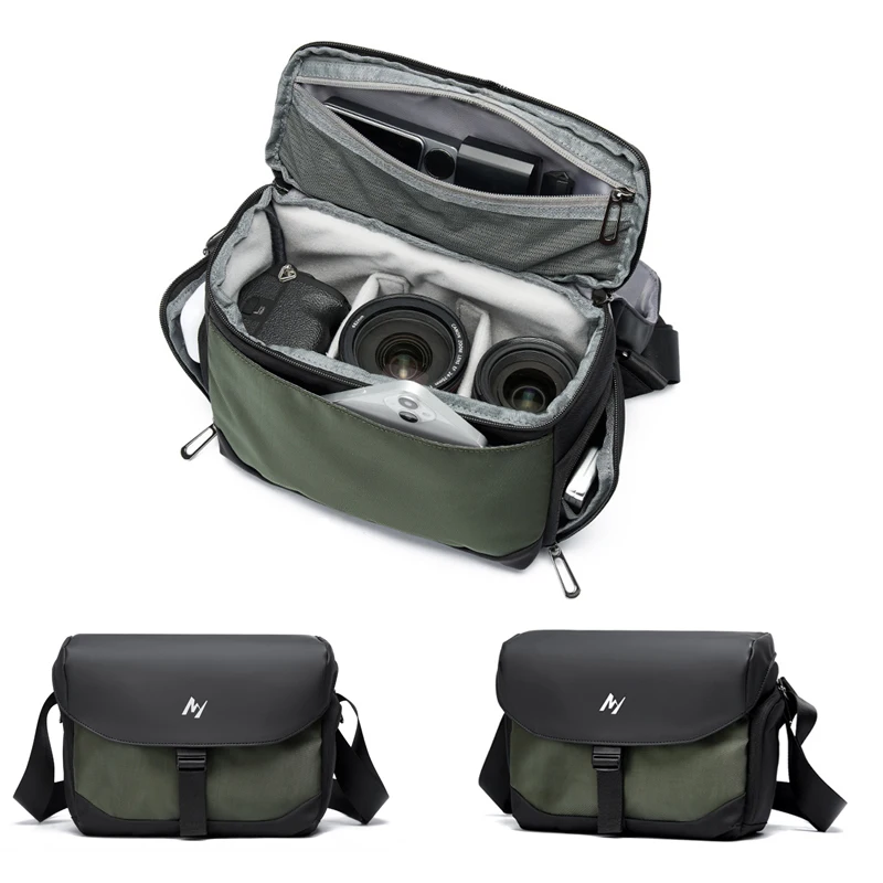 

DSLR Waterproof Camera Shoulder Bag Large Capacity SLR Sling Camera Case Bag for Canon Nikon Sony Fuji Pentax Cameras