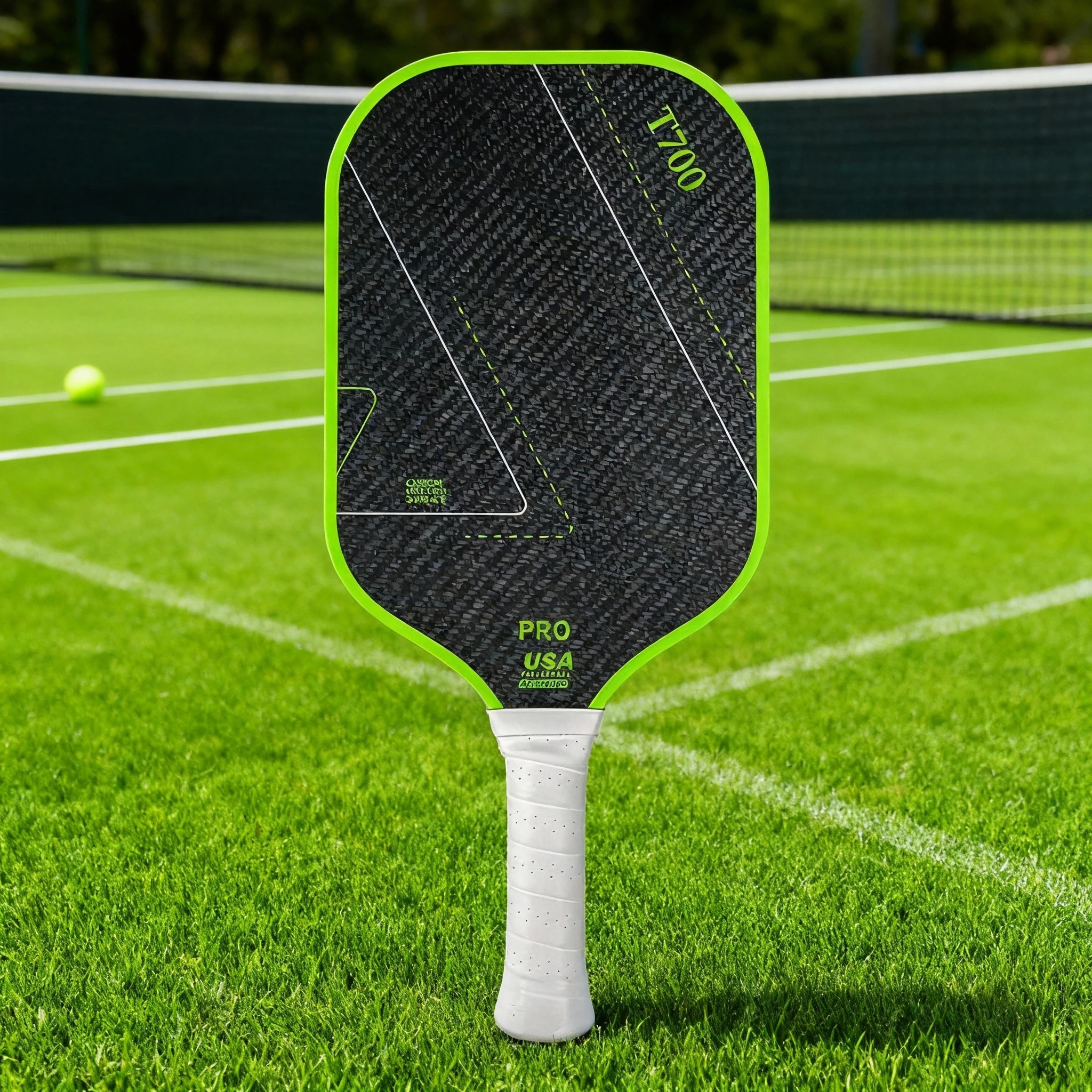 

Текстурированное матовое весло для пиклбола из углеродного волокна T700 — популярный зеленый пиклбольный падник