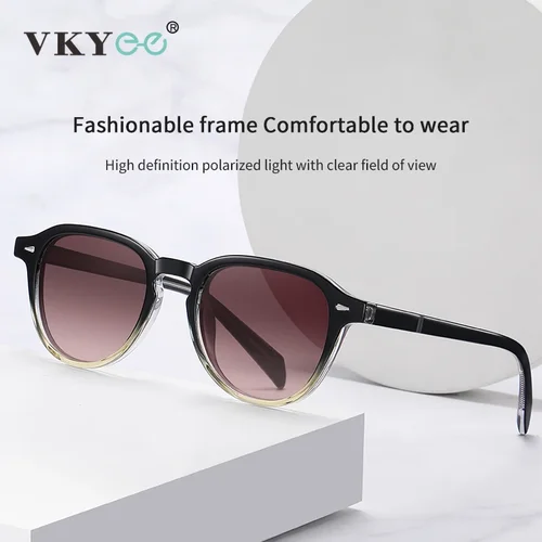 Imagen 2 del producto VICKY, gafas de sol graduadas polarizadas Vintage para mujer, gafas clásicas antirayos azules, gafas fotocromáticas graduadas para miopía para hombre