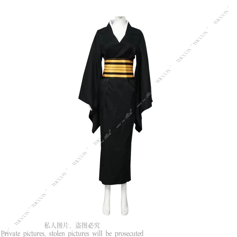 Nakime Cosplay Anime Costume Kimono Mask Suit Halloween Black Uniform for Women Men Demon Moons Demon RolePlay Outfits Carnaval