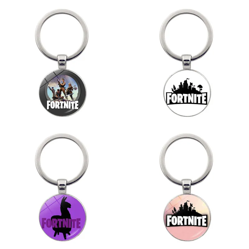 

4pcs Set Fortnite Game Peripheral Keychain Kawaii Bag Pendant Decoration Anime Cartoon Jewelry Accessories for Fans Gift Toy