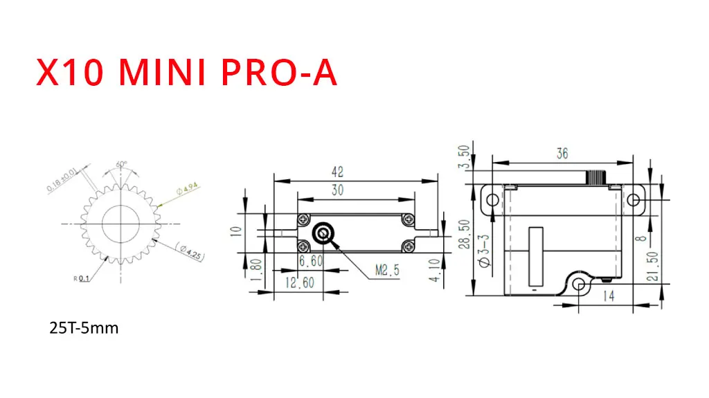 KST X10 Mini Pro 8.0Kgf.cm 0.08sek Digitaler Metallgetriebe-Servo für Wettkampfgleiter und Großmodellgleiter – Detail 6