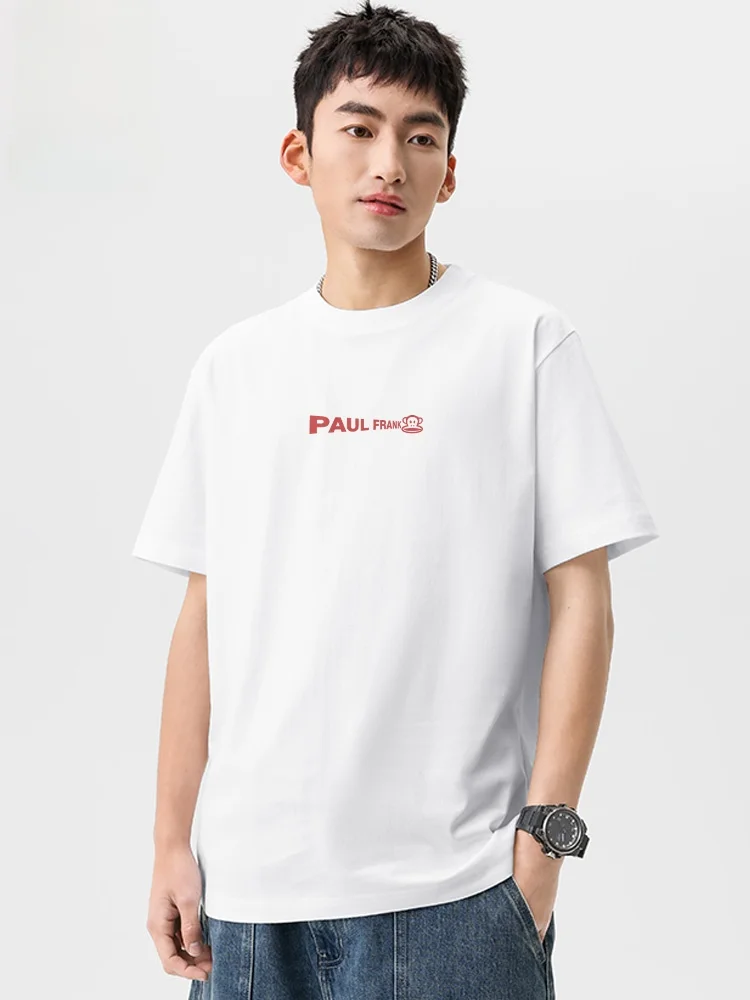 

Мужская футболка из плотного хлопка, белая, американского кроя, с коротким рукавом, летняя, дышащая, комфортная