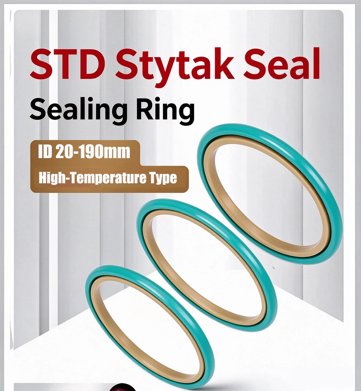 1Pcs ID 20-190mm OD 29-211mm High-temperature STd Shaft With Piston Sealing Ring Hydraulic Cylinder Sealing Ring CS 3.2~8.1mm