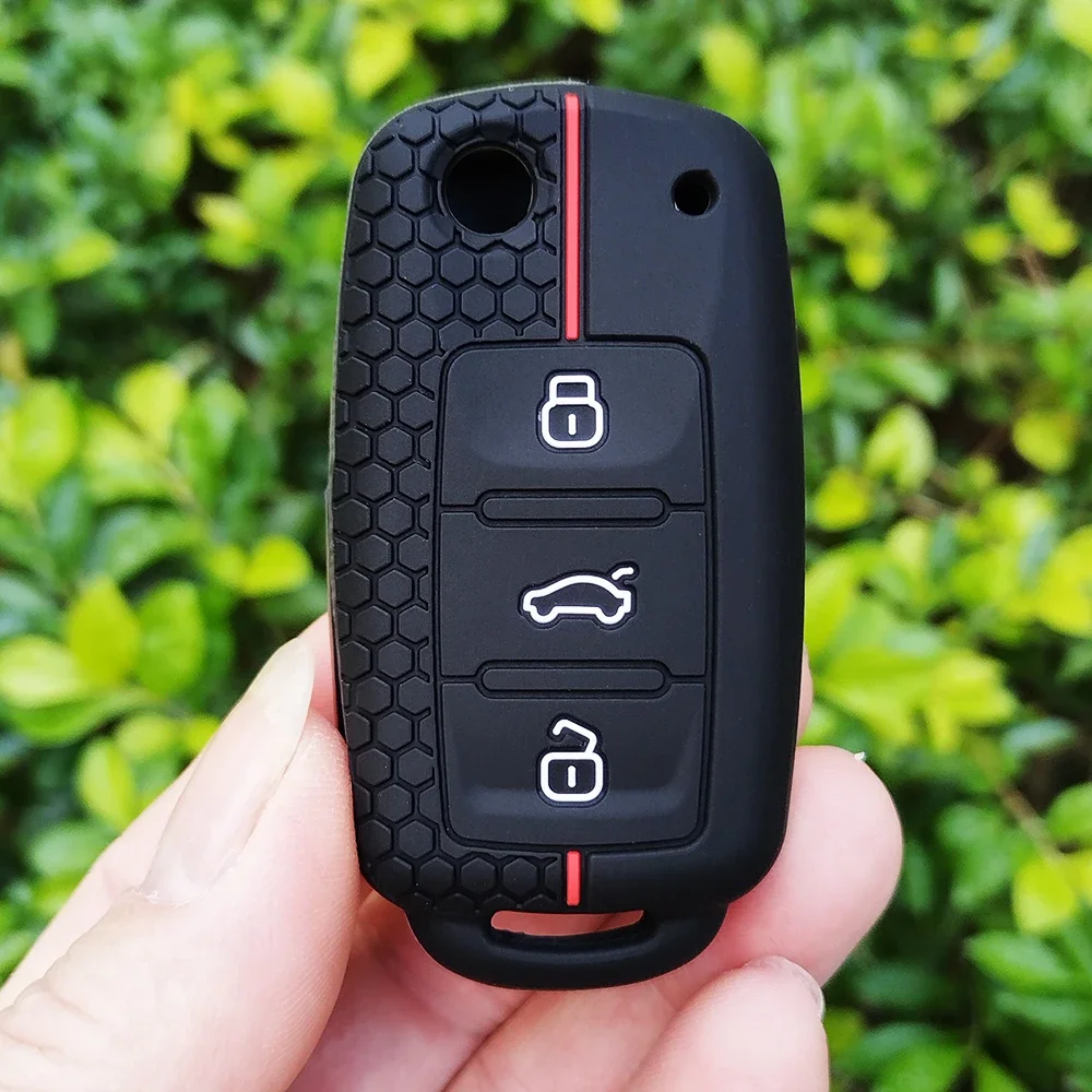 

New Silicone Car Key Case Cover For Volkswagen VW Polo Golf Passat Tiguan Beetle Caddy T5 Up Eos Skoda Octavia Seat Leon Altea