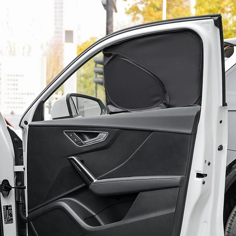 

Автомобильный черный оконный солнцезащитный козырек с защитой от УФ-лучей, теплоизоляционная защитная крышка, аксессуары для интерьера для AUDI Q2 GA 2018-настоящее время