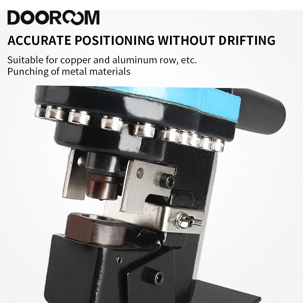 DOOROOM Electric Hydraulic Hole Puncher Electric Hydraulic Punching Tool Metal Punching Machine with Carbon Brush Hole Punches