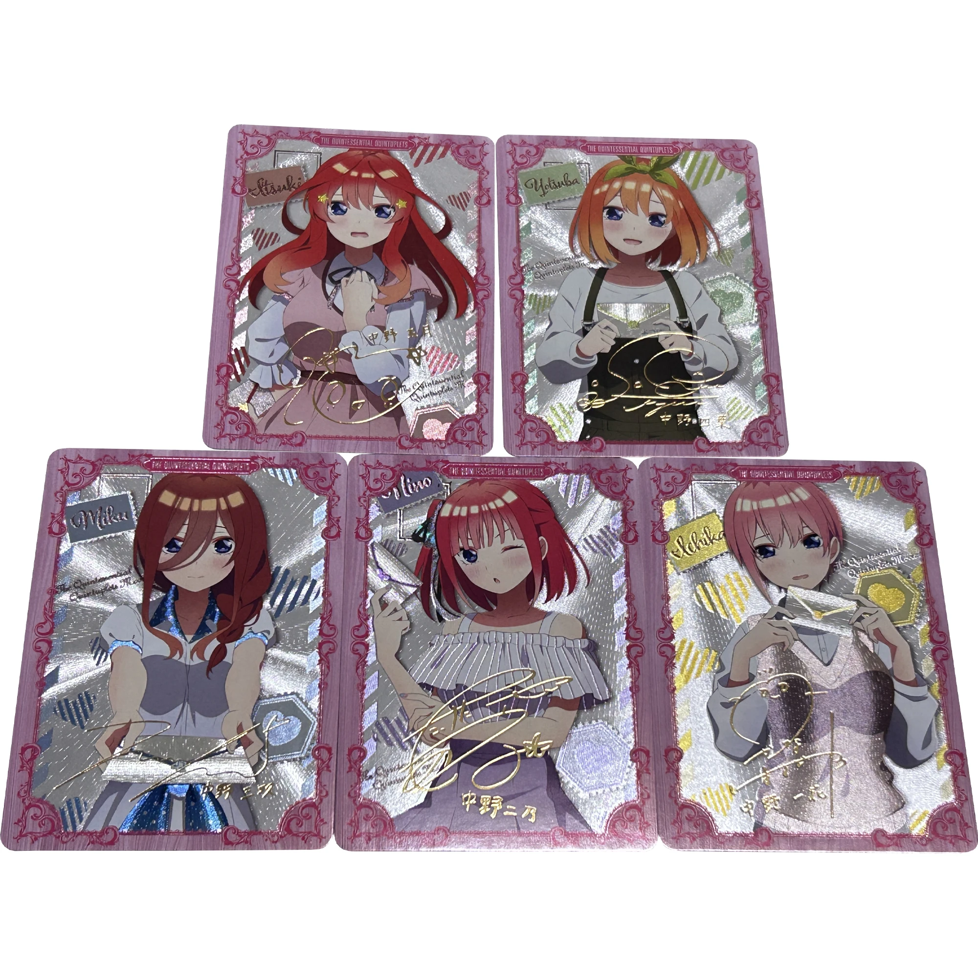 5PCS/set Anime The Quintessential Quintuplets Flash Card Nakano Ichika Nakano Nino Diy Gift Toys Game Anime Collection Cards