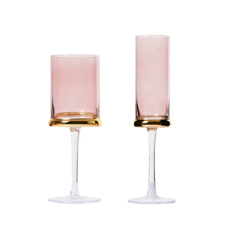 European creative crystal glass model room wine glass ornaments cylindrical red wine glass champagne glass