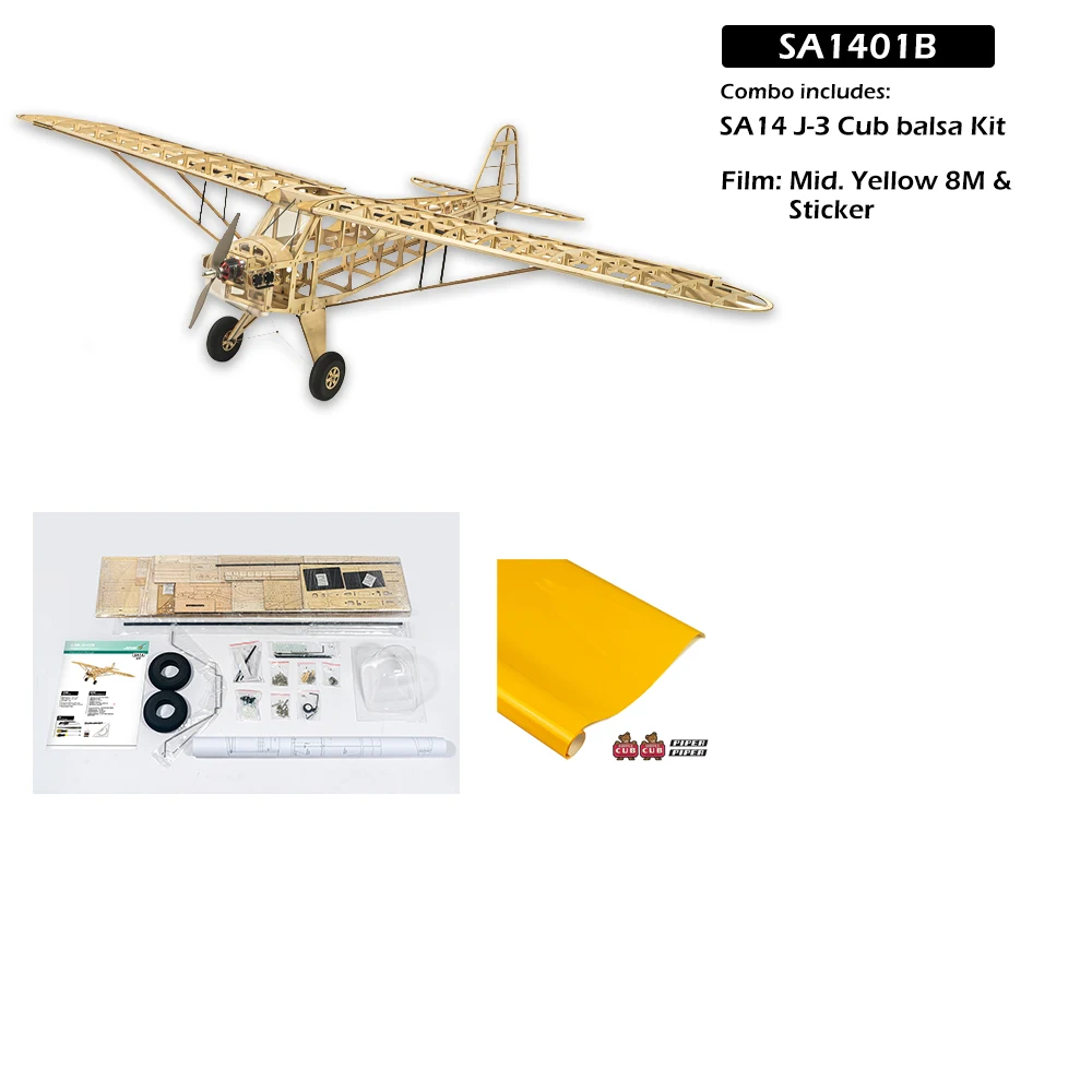 DW Hobby SA14 J3 Cub 2M Balsa-Bausatz – 79 Zoll klassisches lasergeschnittenes RC-Flugzeug aus Holz – Detail 26