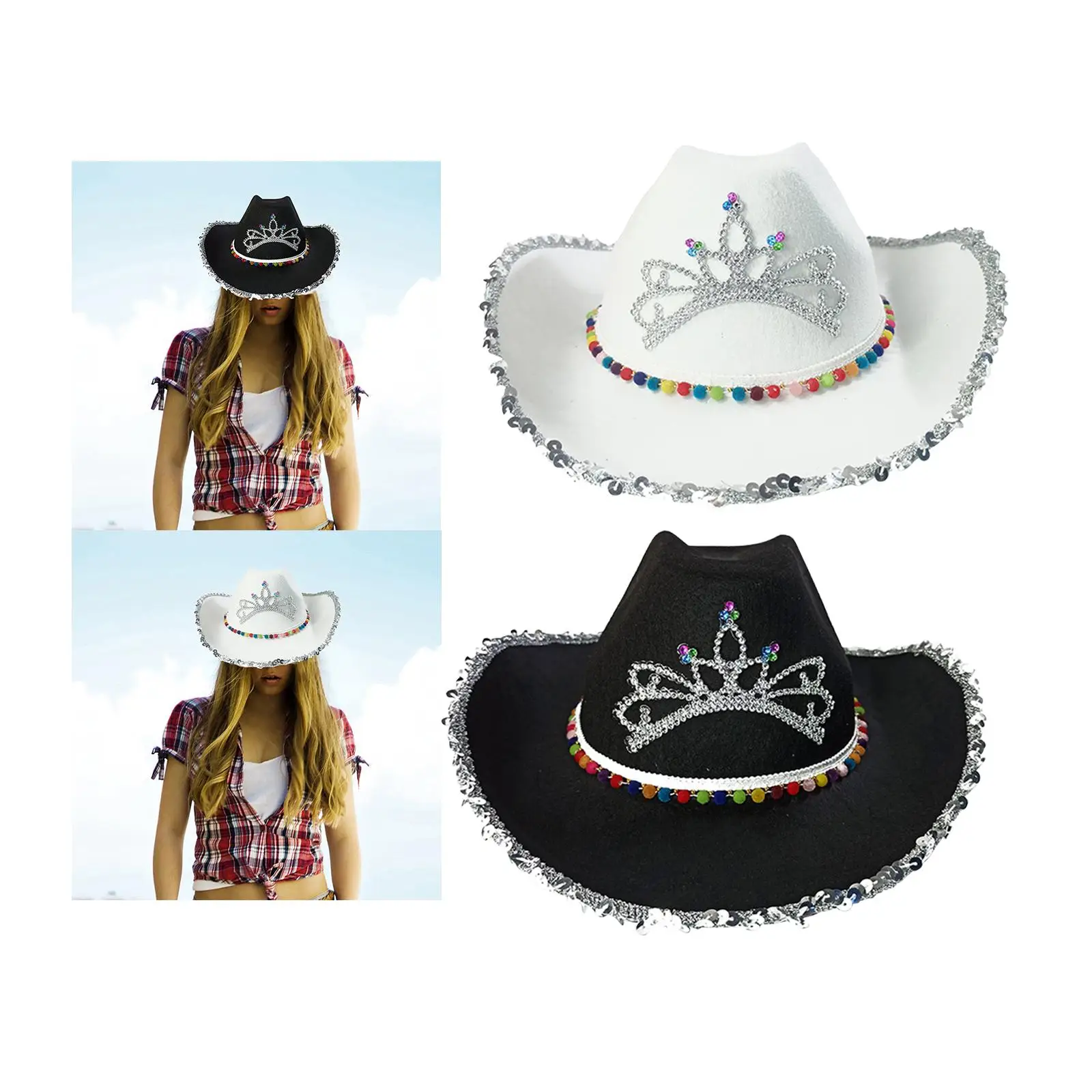 Fashion Western Cowboy Hat, Fancy Dress Size Fits Most Party Favors Wild