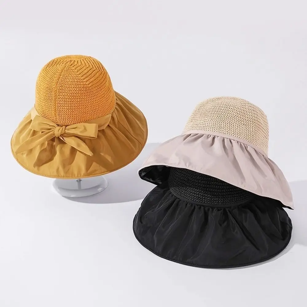 Sommer UV-Schutz Bucket Hat Faltbarer Tragbarer Sonnenhut Atmungsaktiver Panama Hut für Draußen