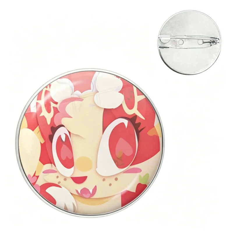 A-Adopt Me Game Insignia Badge Glass Dome Brooches Shirt Lapel Bag Cute Badge Cartoon Pins For Lover Girl Friends