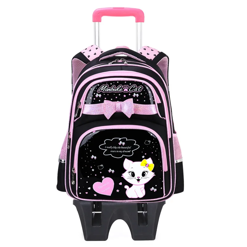 Primary school student trolley backpack girl large capacity children's dual-use load-reducing backpack