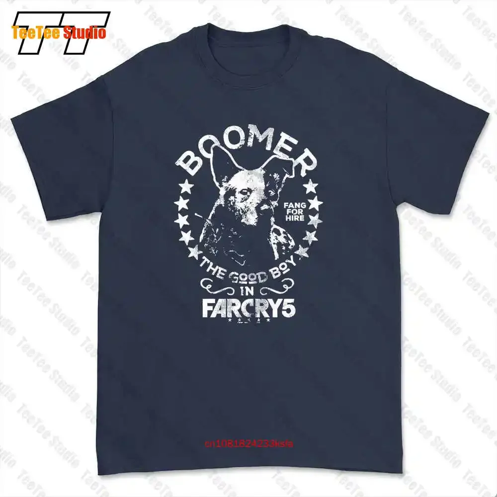 Far Cry 5 Dawn Boomer Fang For Hire Ubisoft Dog Good Boy T-shirt Tee I7UO