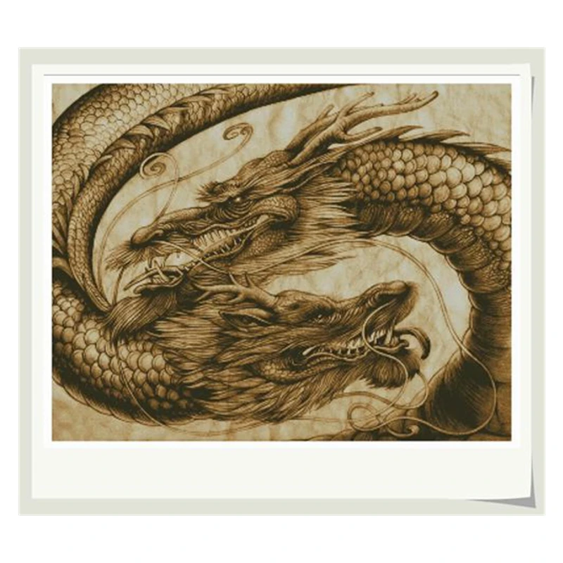 

Набор для вышивки крестом, китайский дракон, большая картина i, упаковка материалов для ручной вышивки для людей, чтобы убить в дом.