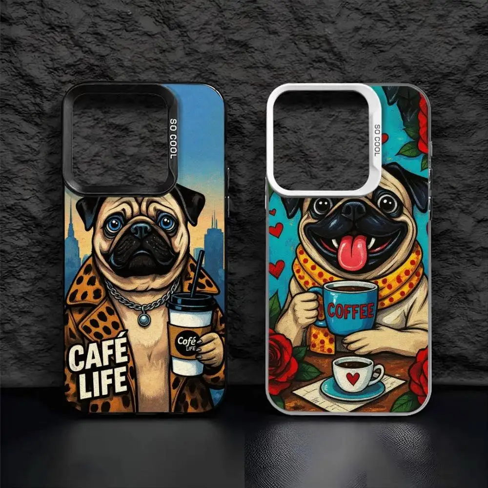 

Trendy and Cool P-Puggy Art Phone Case For iPhone17, 16,15,14,13,12 Pro Max Black Candy Matte Shockproof Cover