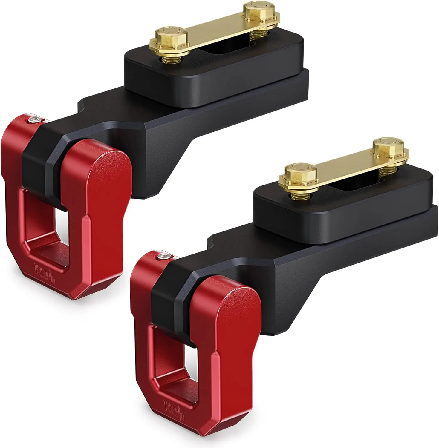 

Aluminum Tow Hook Kit with D-Ring Shackle for F150 Trucks, 2PCS Black Replacement Mount