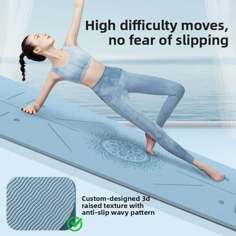 TPE Yoga Mat Non Slip Thickened Large Custom Yoga Mat Factory Wholesale Soundproof Jump Rope Yoga Mat Thick Workout Mat