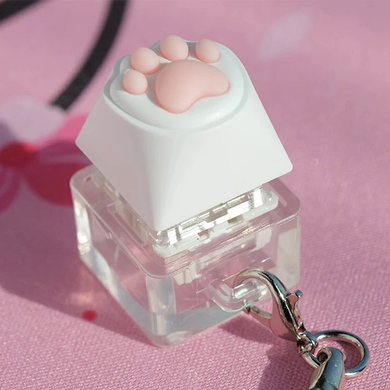 Kawaii น่ารักซิลิโคน Cat Paws OEM ABS Keycap สําหรับแป้นพิมพ์ Cherry MX Switch