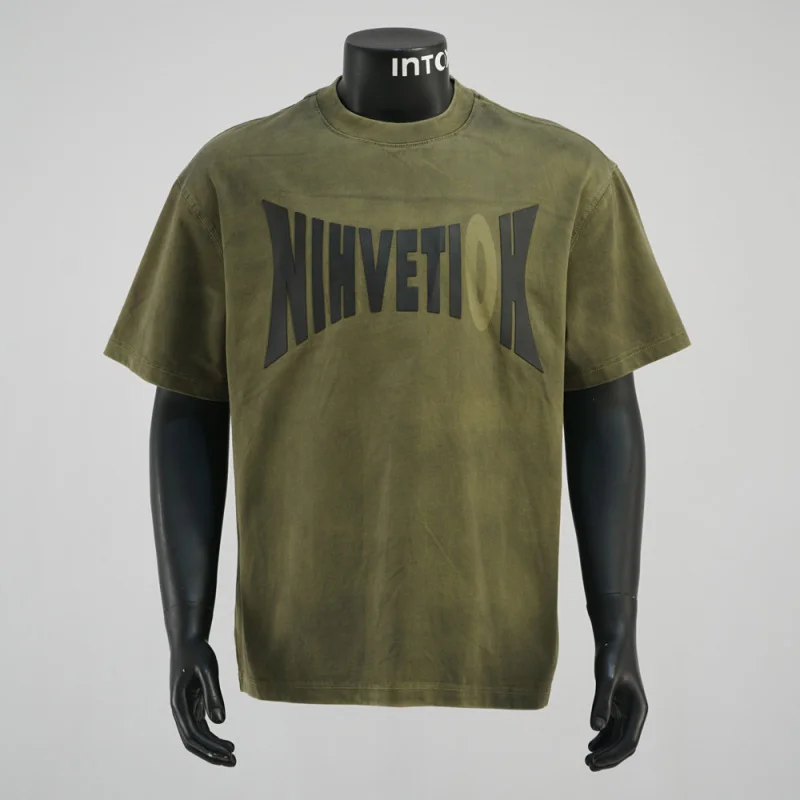 تي شيرت بأكمام قصيرة مغسول على الطراز الياباني للرجال في الصيف، تصميم متخصص، ملابس رجالية كاجوال فضفاضة مطبوعة عصرية