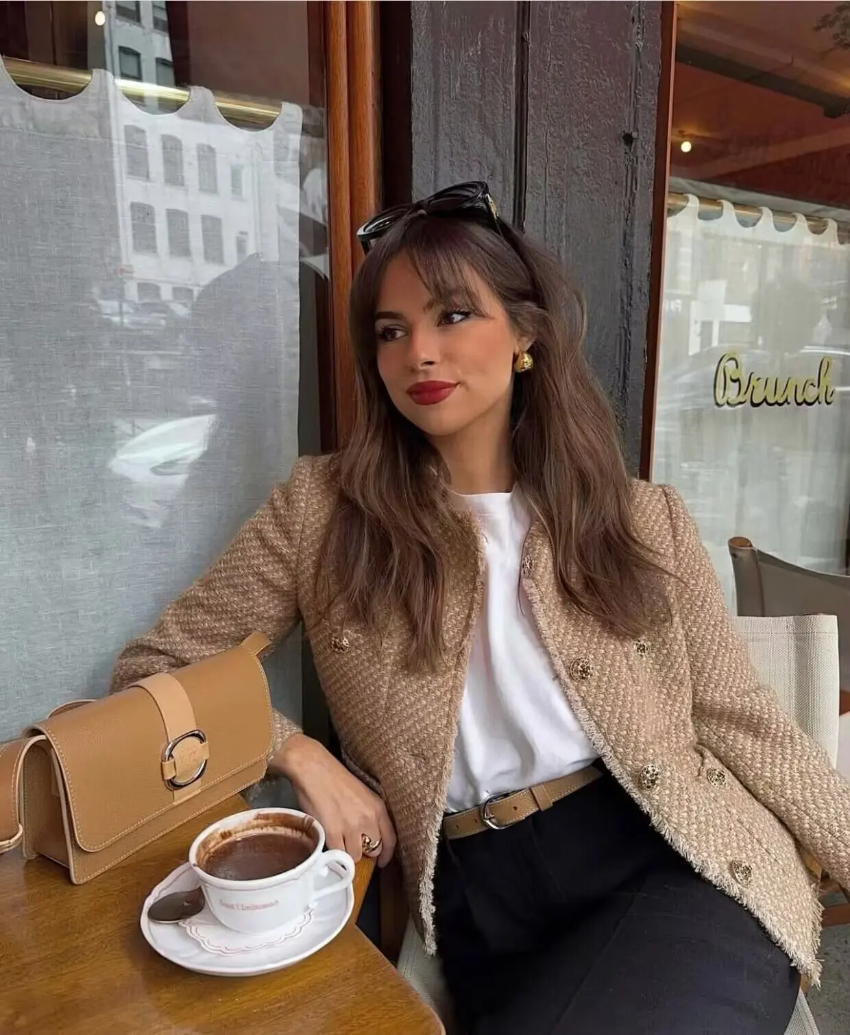 Chic Female Tweed Basic Jacket Coat Women Clothing Woolen Outerwear Long Sleeve Front Button Female Outerwear Streetwear Coats