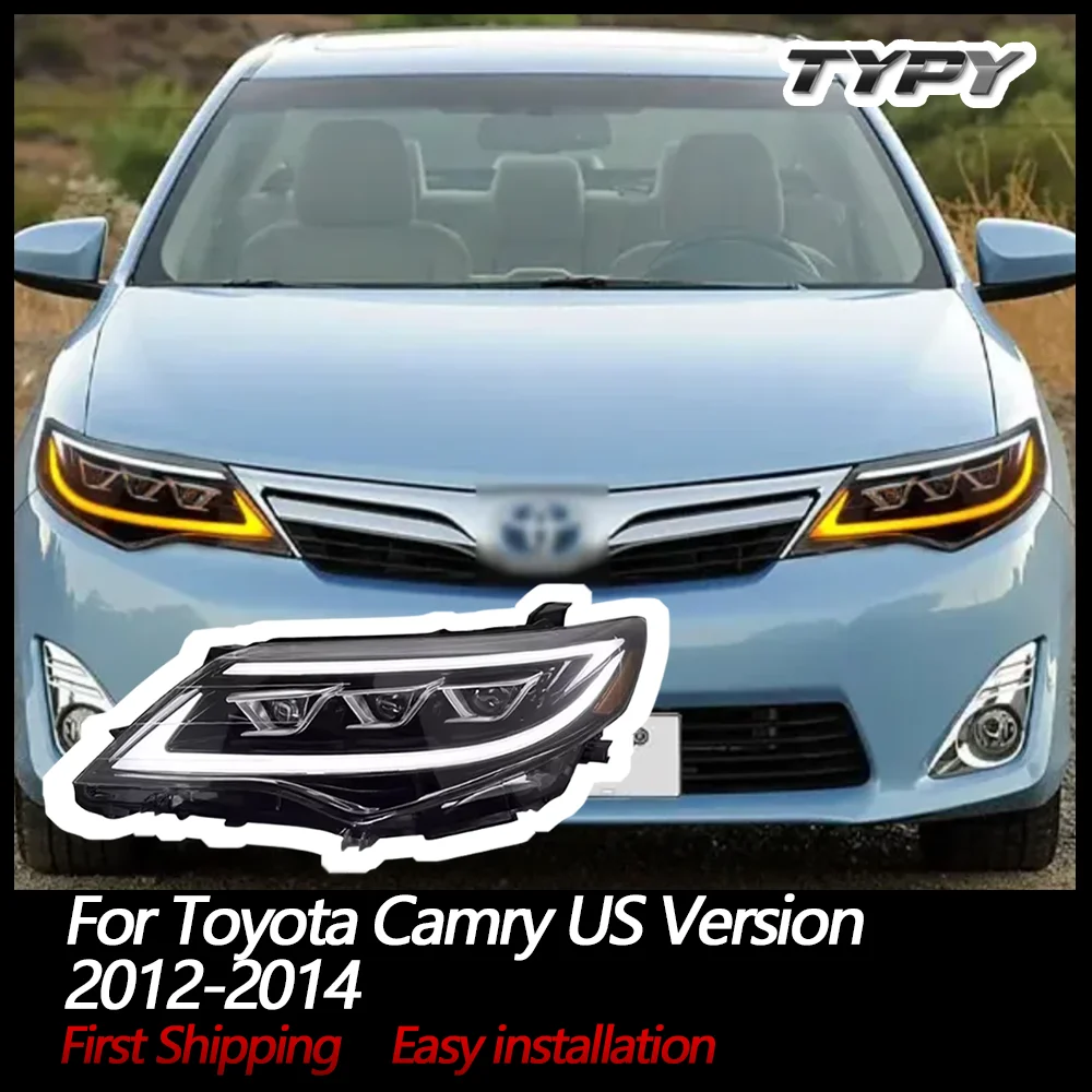 

TYPY For Toyota Camry US Version 2012-2014 Car Front Lamps Upgrade Dynamic 3 Projector Lens Accessories LED Auto Headlights Assy