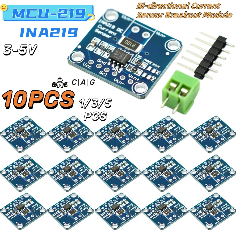 1 -10PCS Zero INA219 MCU-219 modulo di interruzione del sensore di corrente bidirezionale I2C modulo sensore di monitoraggio della potenza a deriva