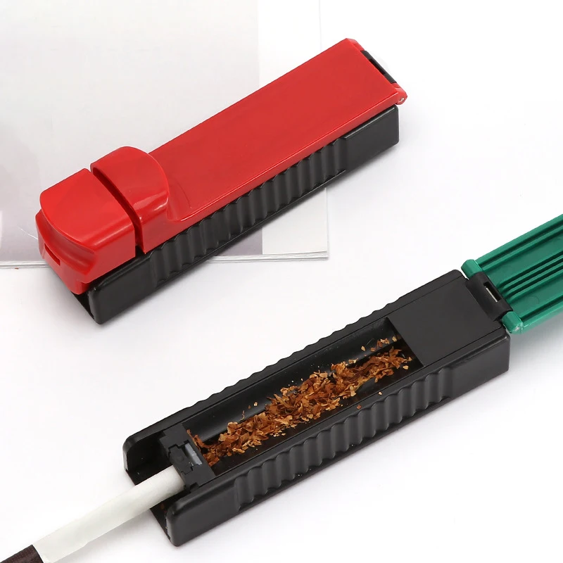 

1pc Single Tube Cigarette Filling Roller Maker Manual Cigarette Tobacco Rolling Machine Smoke Injector Smoking Useful Gadgets