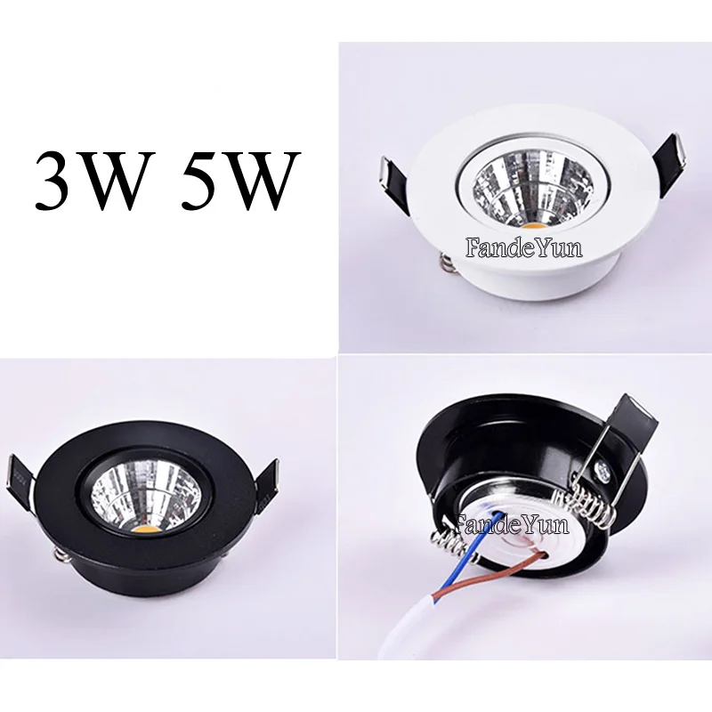 Dimmable LED COB Downlight 3W 5W 7W 9W 12W 15W Recessed LED Spot Light Lumination Indoor Decoration Ceiling Lamp AC110 220V