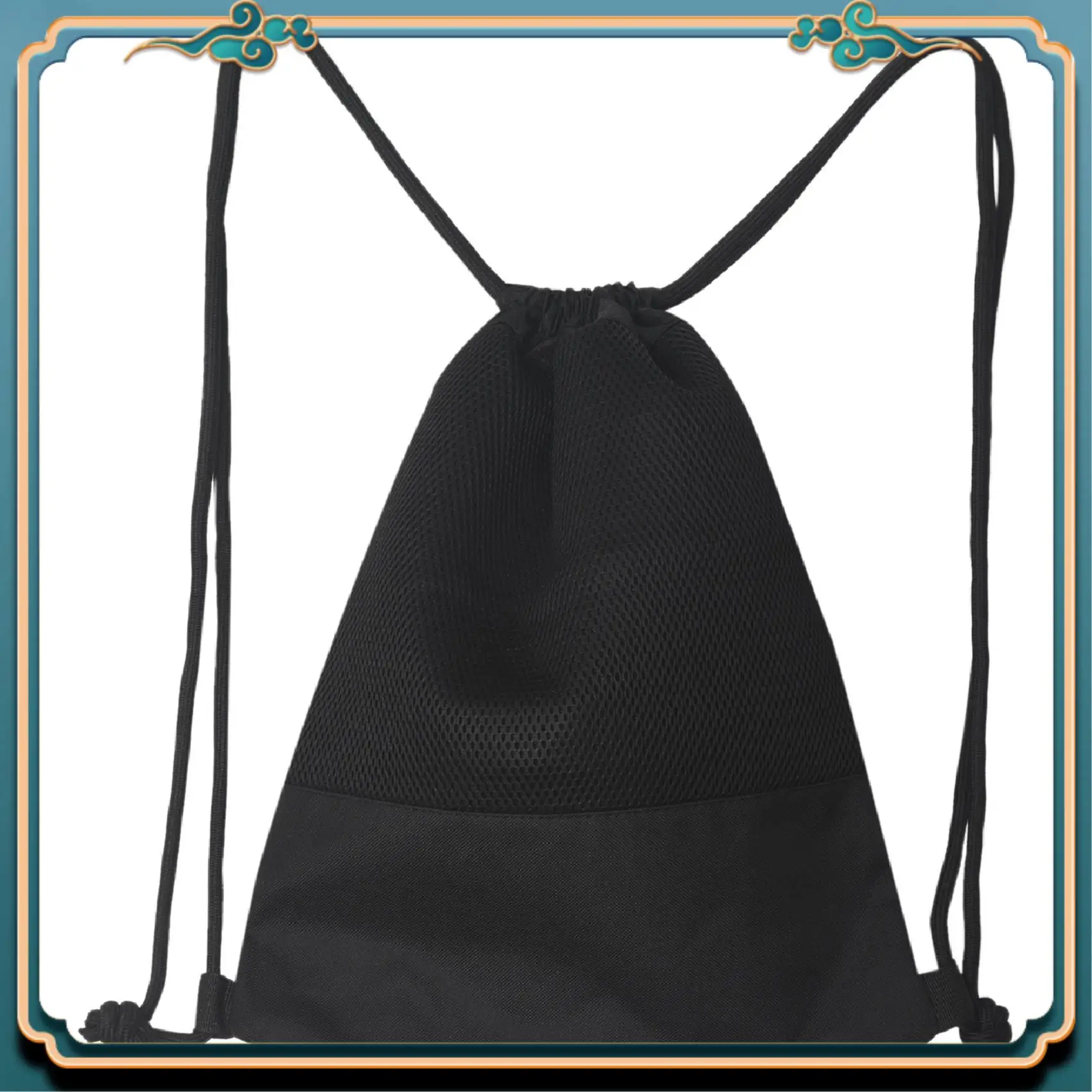 Latest Outdoor Women Men Nylon Black Ultralight Backpack Football Basketball Bag String Drawstring Hunting Hiking Gym Sport Bags
