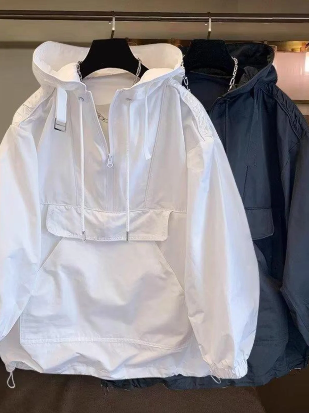 

Hooded Sweatirt Jaet Men's Winter Thiened Fce Lined f Zipper Workwear Function Waterproof Jaet Outerwear