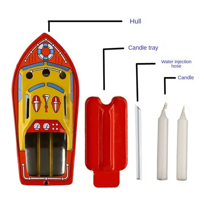 لعبة نموذج ديناميكي صغيرة تعمل بالبخار ، قارب معدني ، قارب نهائي ، سفينة سياحية صغيرة ، هدية تجميع