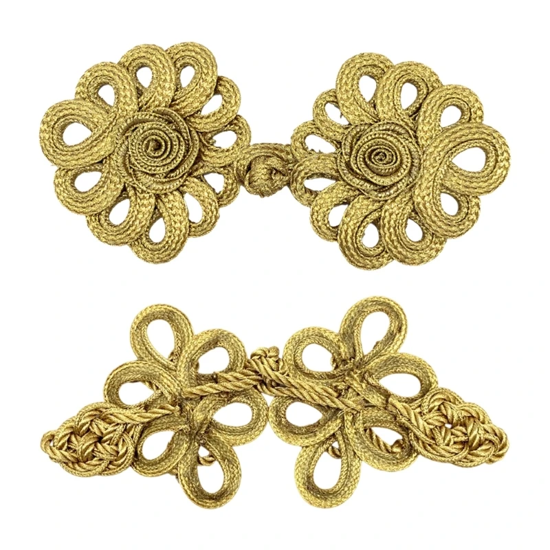 Ornamental Clothing Clasp with Braided Cord for Garment Sewing Y166