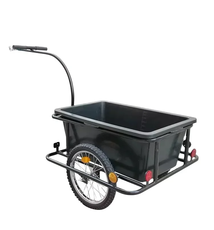 Outdoor Bicycle Trailer, Luggage Rack, Rear Trailer, Travel Camping Riding Cargo Pet Small Trailer，Multiple Scene Usage