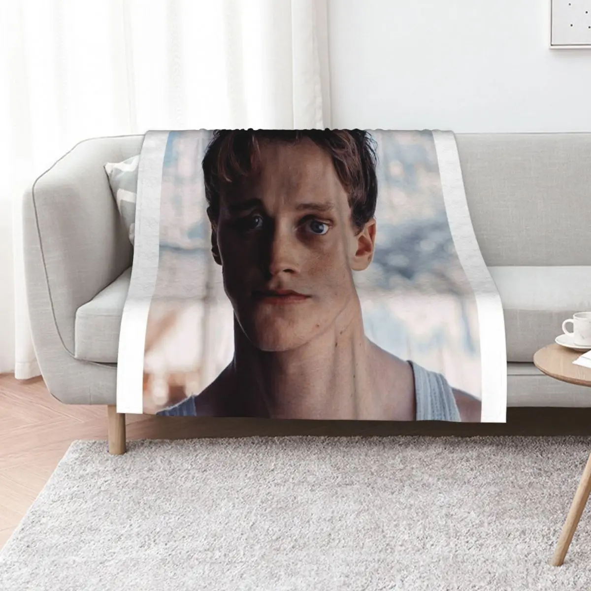 George Mackay Throw Blanket Flannel Fabric Plaid Blankets For Sofas Soft Plush Plaid Warm wednesday Blankets