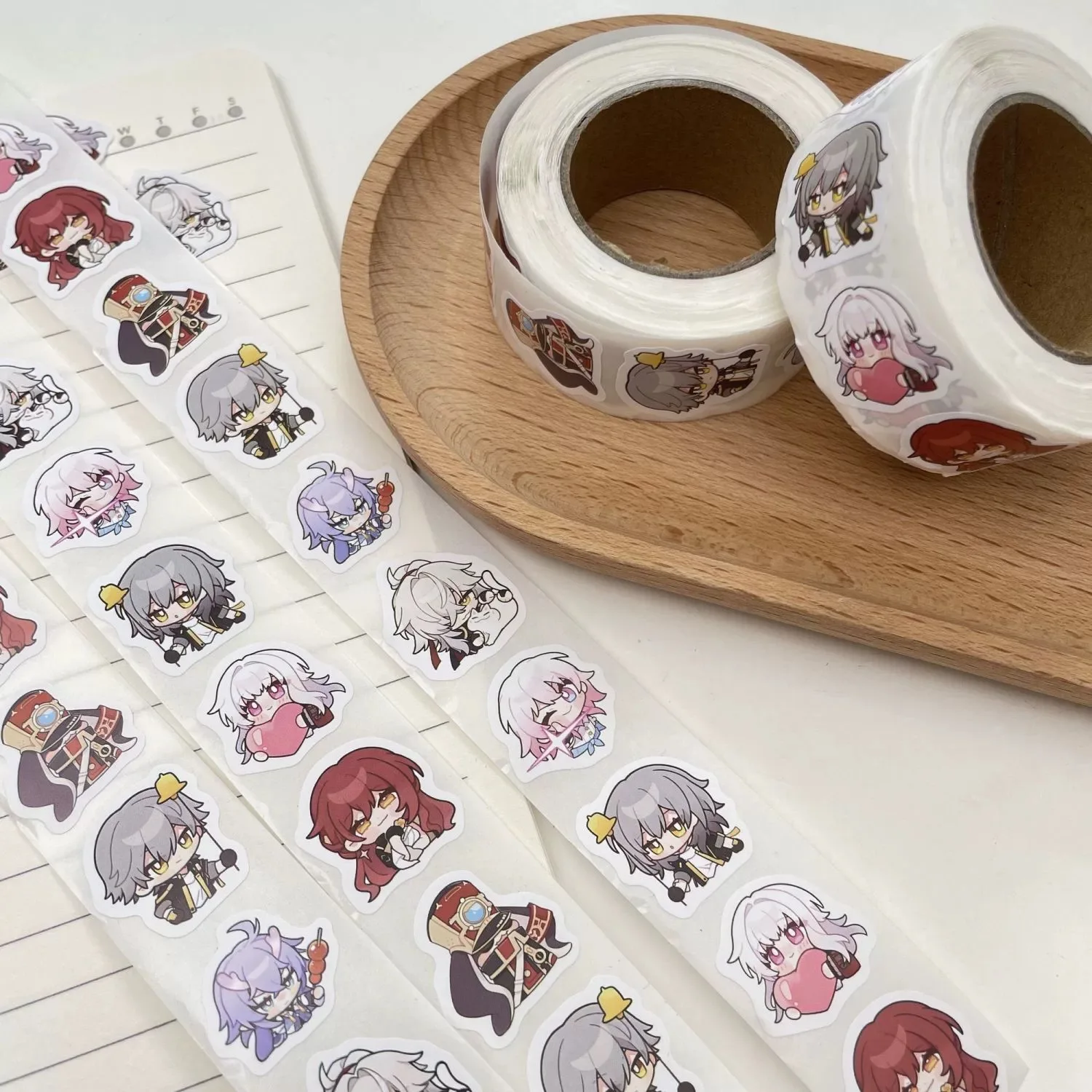 500pcs/Roll Honkai Impact 3 Game Cartoon Sealing Sticker DIY PVC Laptop Decals Decoration Stiker Reward Gift Toys