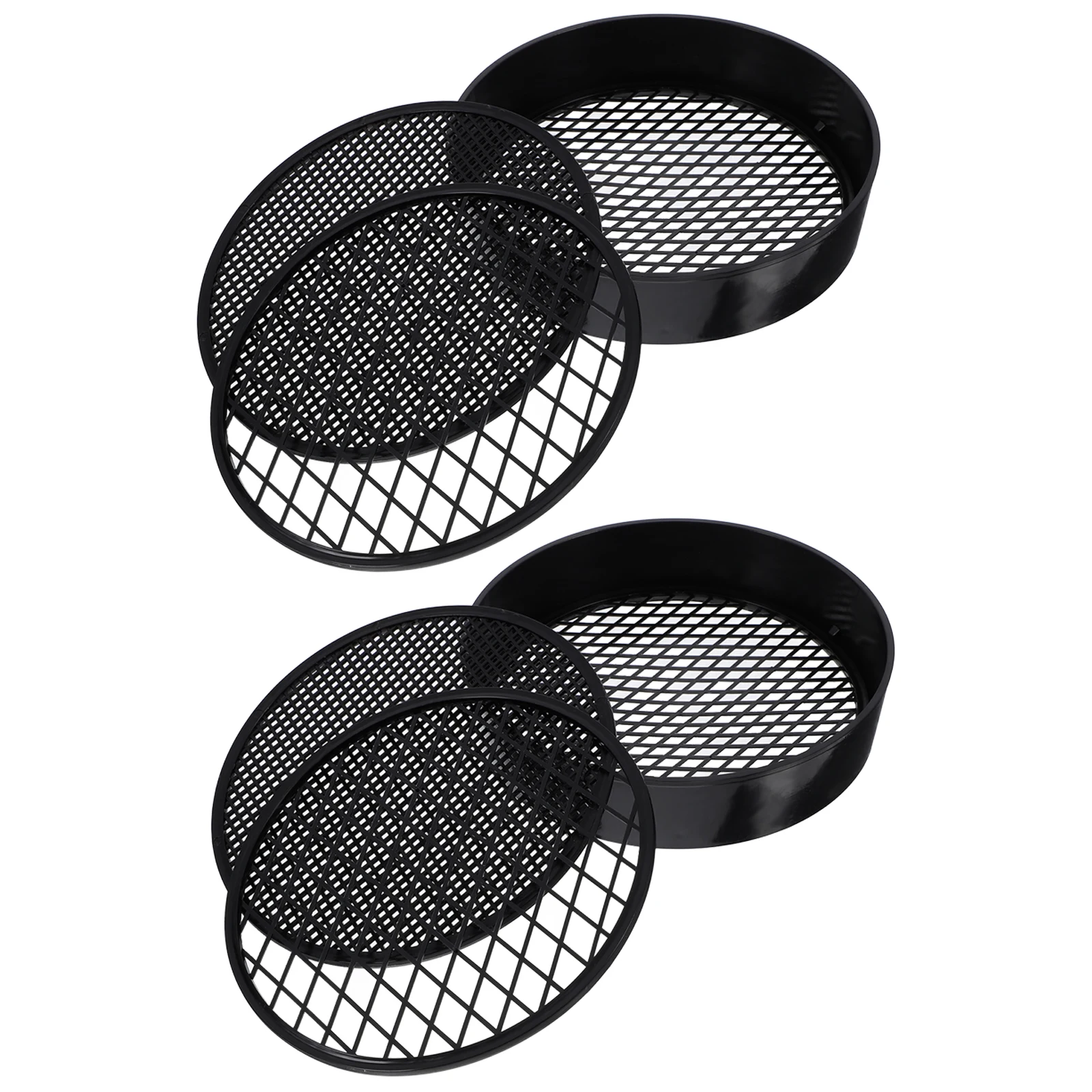 

2 Sets Handheld Sieve ABS Plastic Lab Test Sifter Kids Science Experiment Sand Beach Play Teaching Instruments