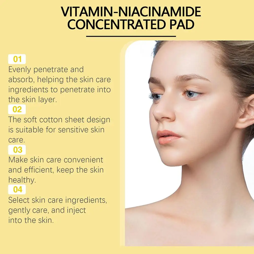 وسادة العناية بالوجه المركزة بفيتامين النياسيناميد تقلل من المسام ومضادات الأكسدة ويقلل البقع السوداء والتحكم في الزيت 70 قرصًا #2