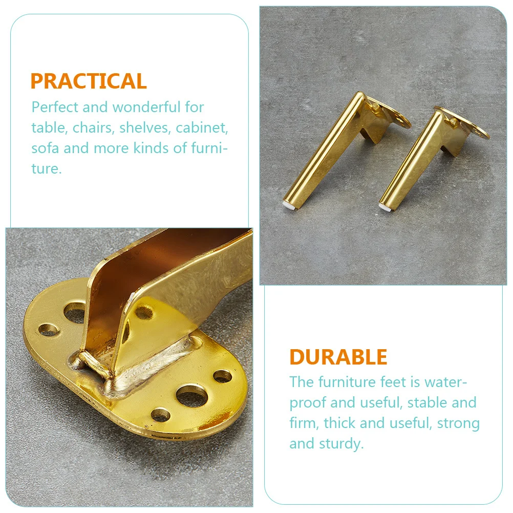 

Dresser Legs Metal Furniture Support Feet High Toughness Stable Firm Thick Useful Heavy Duty Replacement Legs for Bed Cupboard