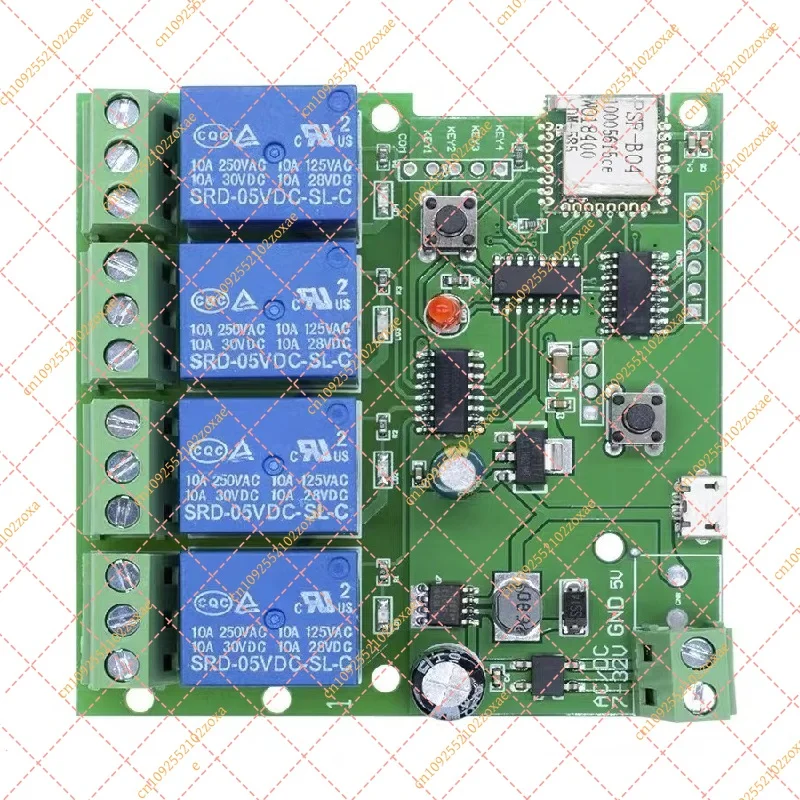 4 Channel WIFI Remote Control Switch Relay Module Momentary Inching Self-locking Inter-locking Mode Smart DIY DC5-32V AC220V