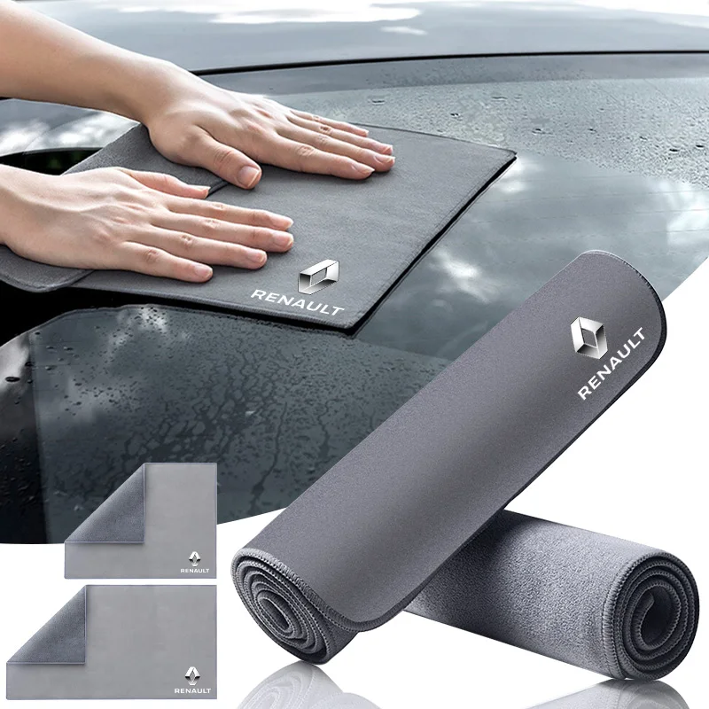 

1 шт., замшевое кожаное полотенце с логотипом автомобиля для мотоцикла Renault Megane 2 3 4 Twingo Clio Talisman Captur Trafic Kwid