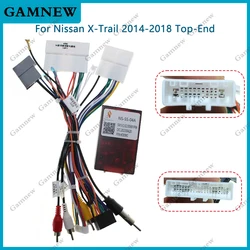 Car 16pin Wiring Harness Adapter Canbus Box Decoder Android Radio Power Cable For Nissan Qashqai X-Trail NP300 2014-2018