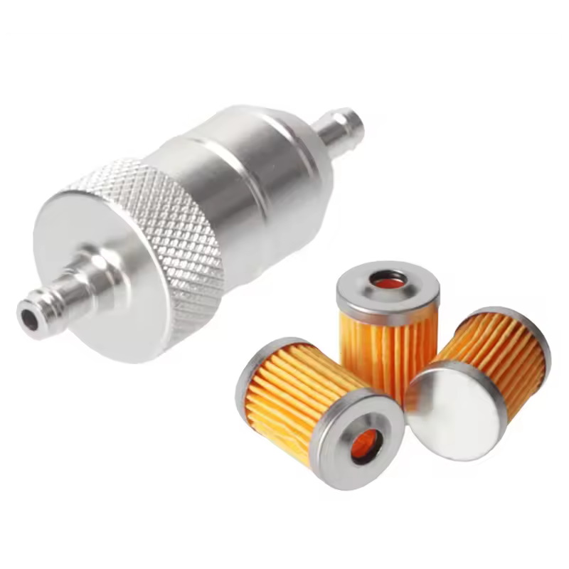 8mm CNC Aluminum Gasoline Cleaner +3/5 Pieces Reusable Cleanable Fuel Filter Motorcycle ATV Quad Inline Oil and Gas Fuel Filter - Image 14