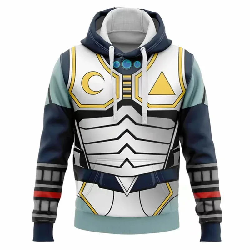 Fierce Deity Link Cosplay Fantasy Hoodie Anime Zelda Game Tears Kingdom Disguise Costume Adult Men Hooded Sweatshirt Pullover