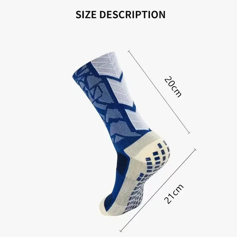 3 Pairs Professional Men Women Camouflage Arrow Soccer Socks Breathable Sports Silicone Anti Slip Grip Football