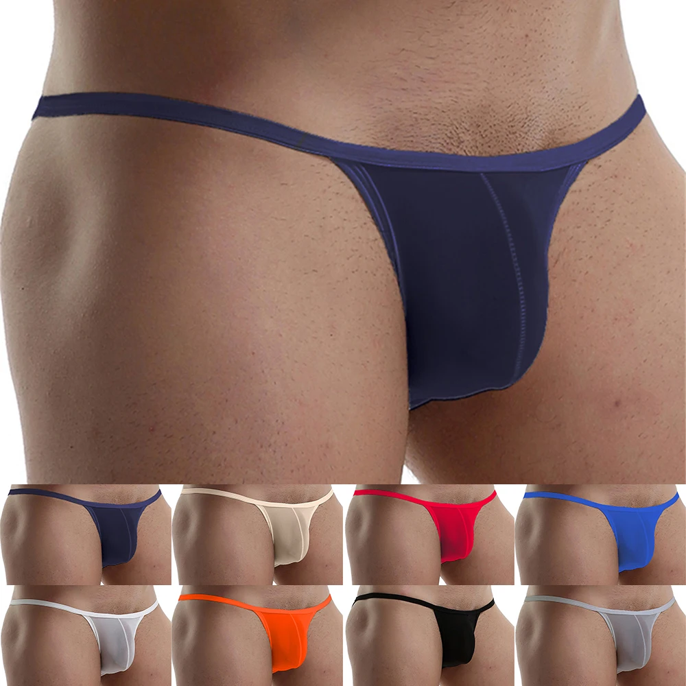 2022 Men\\\'s Sexy Nylon Bikini Pouch G-String Briefs Cool Ice Silk Low-rise Comfortable Underwear Bikini Pouch Panties Briefs