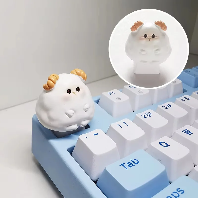 New Twelve Zodiac Personality Keycaps White R4 Keycaps Dragon Snake Tiger Rabbit Pig Dog Monkey Cute Single Three-Dimension