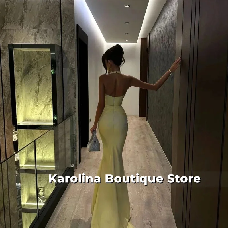 فساتين سهرة فاخرة حورية البحر 2025 امرأة مخصصة باللون الأصفر فيستدوس دي فيستا فستان حفلة موسيقية نسائي 2025 خارج الكتف مثير #4