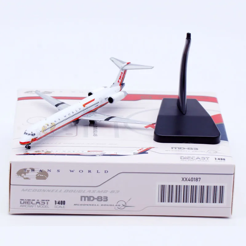 XX40187 Alloy Collectible Plane Gift JC Wings 1:400 Trans World Airline MCDONNELL MD-83 Diecast Aircraft Jet Model EI-BWD